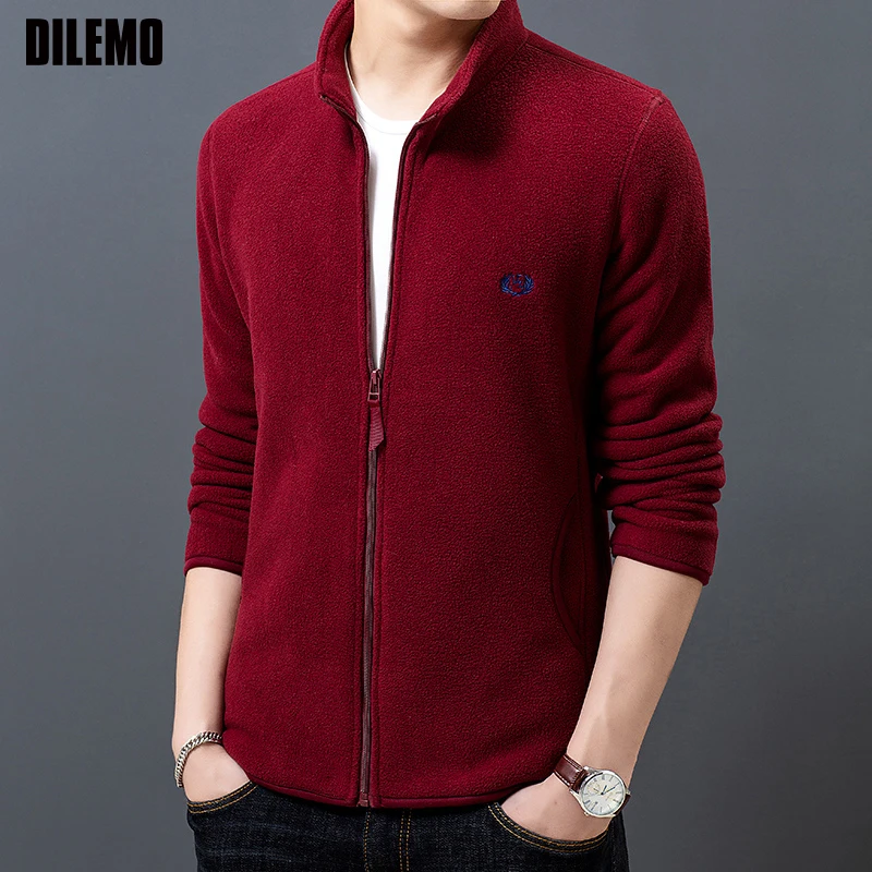 Najtaniej 2020 nowych moda gruby aksamit wiatrówka kurtki z polaru mężczyzna jesień zima Trend płaszcz Slim Fit płaszcz na co dzień mężczyźni odzież