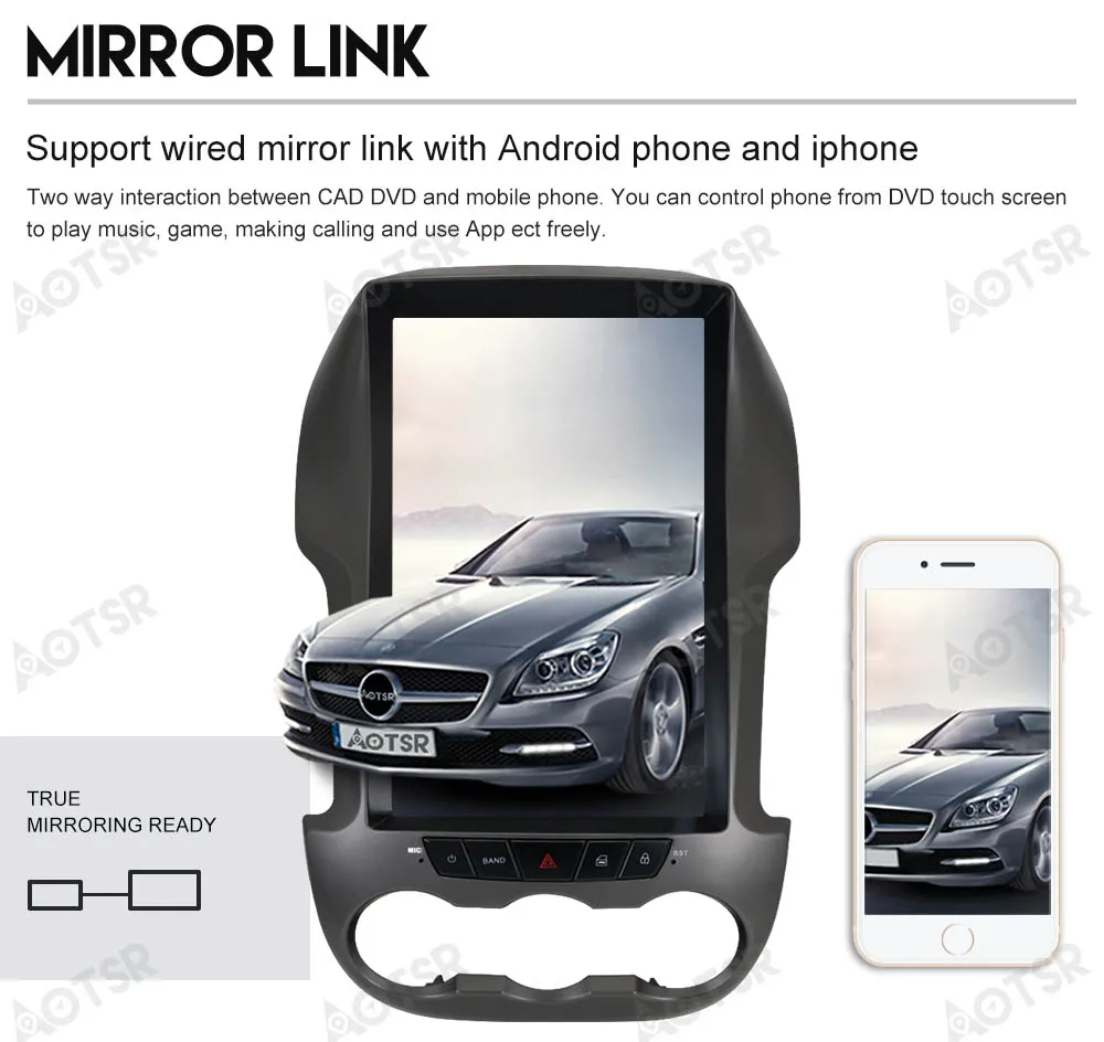 Excellent Tesla Style Screen Newest Android 8.1 RAM 4G ROM 64GB Car DVD Player GPS Navi car Radio Screen For Ford Ranger 2011-2016 unit 19