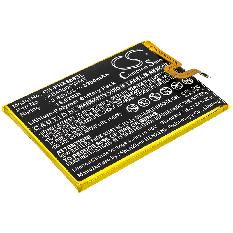 CS 3900 мАч/15.02Wh батареи для мобильного телефона Philips CTS598 X598 Xenium S598 AB4000CWMT |