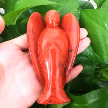 

4"Wholesale Price Crystal Hand carved Angel Shape Statue Stone Healing Energy Gemstone Valetines Gift For Home Decoration R