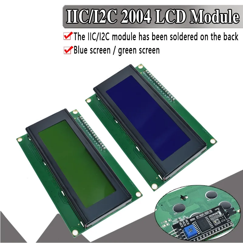 Последовательный ЖК модуль EQV IIC/I2C/TWI 2004 с синей и зеленой подсветкой для Arduino UNO R3