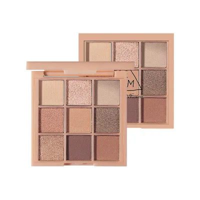 Pumpkin eyeshadow 9 цветов, розовый, красивый, глазурованный макияж, тени для век, палитра для макияжа, кисти, мерцающие, пигментированные, тени для век, палитра для макияжа - Цвет: Pumpkin eyeshadow