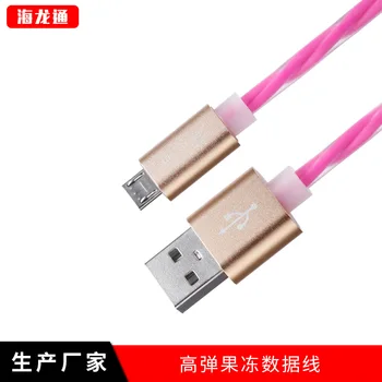 

Phone Charger Ultra-stretch Jelly Line Suitable for Apple Android Huawei Stall Hot Selling USB Data Cable Usb Type C