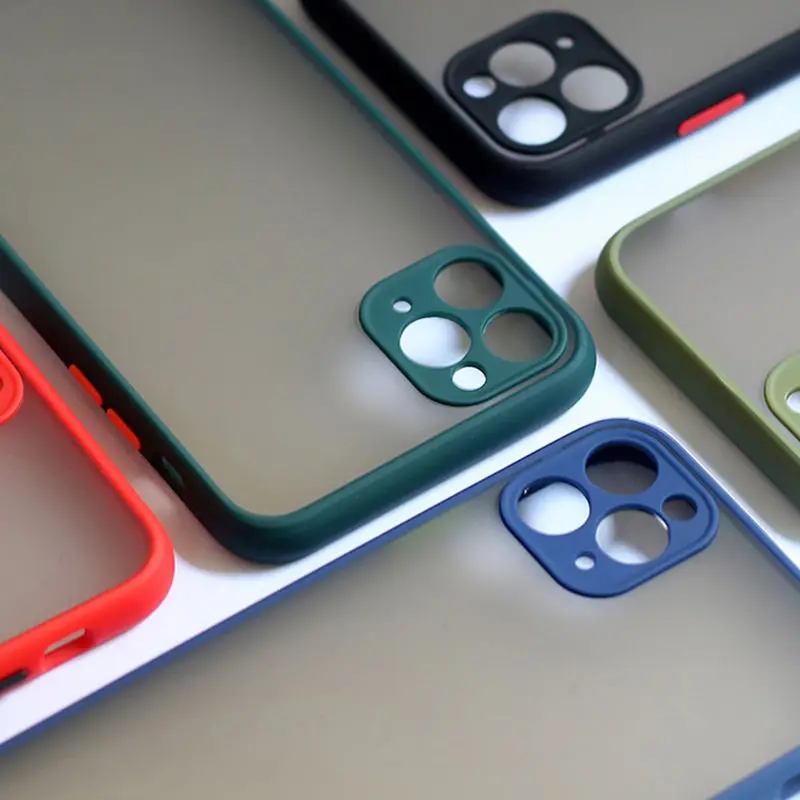 Phone Case For iPhone 11 Pro Max X XR XS Max 7 8 Plus Luxury Contrast Color Frame Matte Hard PC Protective For iPhone 11 Case