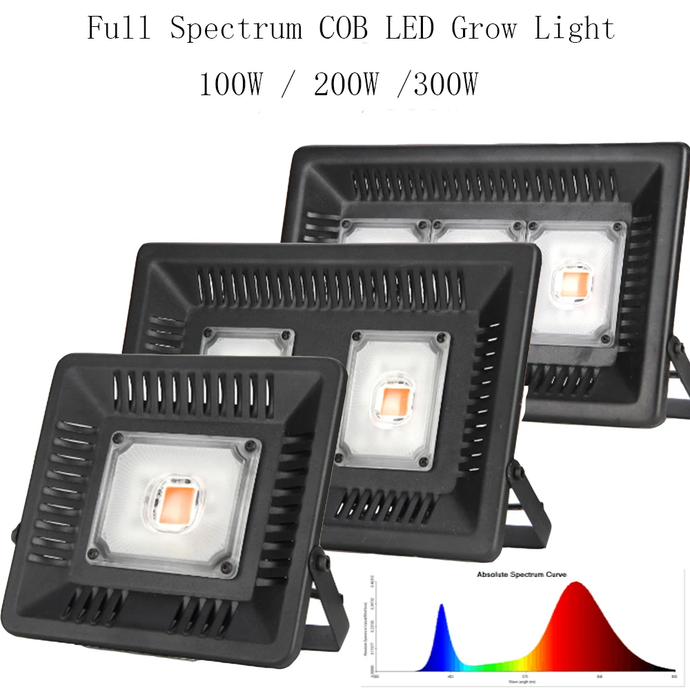 COB Led Grow светильник полный спектр 100 Вт Водонепроницаемый IP65 для растительного
