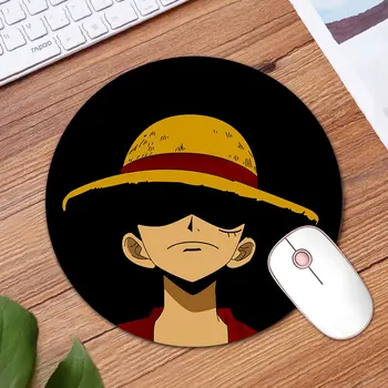 

Monkey D Luffy One Piece Mouse Pad Round Office Mice Mause Mat Rubber Home Computer Anti-slip Table Study Room PC Mousepad
