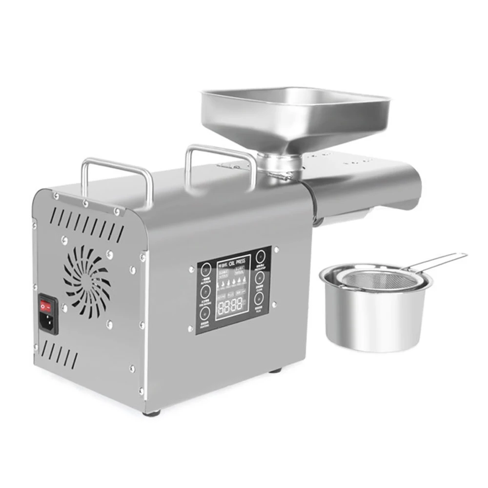 Business Equipment Oil Press Machine Auto Cold Press Oil Machine Oil Extractor Smart Heaters Touching LCD Oil Press&Squeeze Rod