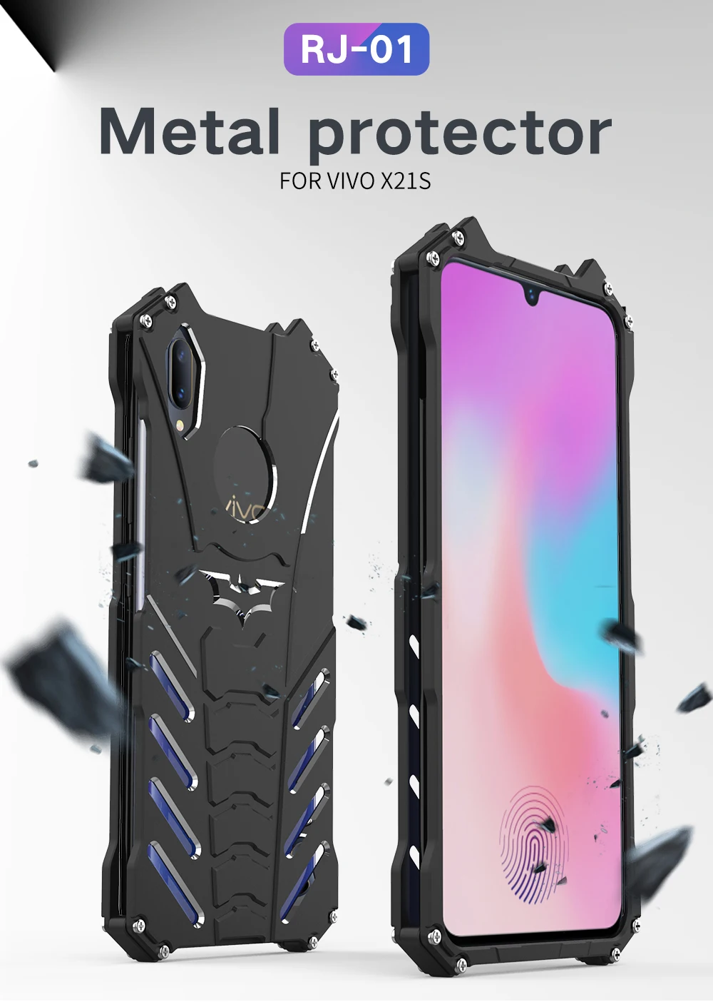 Алюминий сплава металлический чехол для Vivo V11 PRO V11i X21S Z3 Z3i Z1 Y66 Y67 Y79 Y85 жесткий ударопрочный чехол для рассеивания тепла бронированный чехол