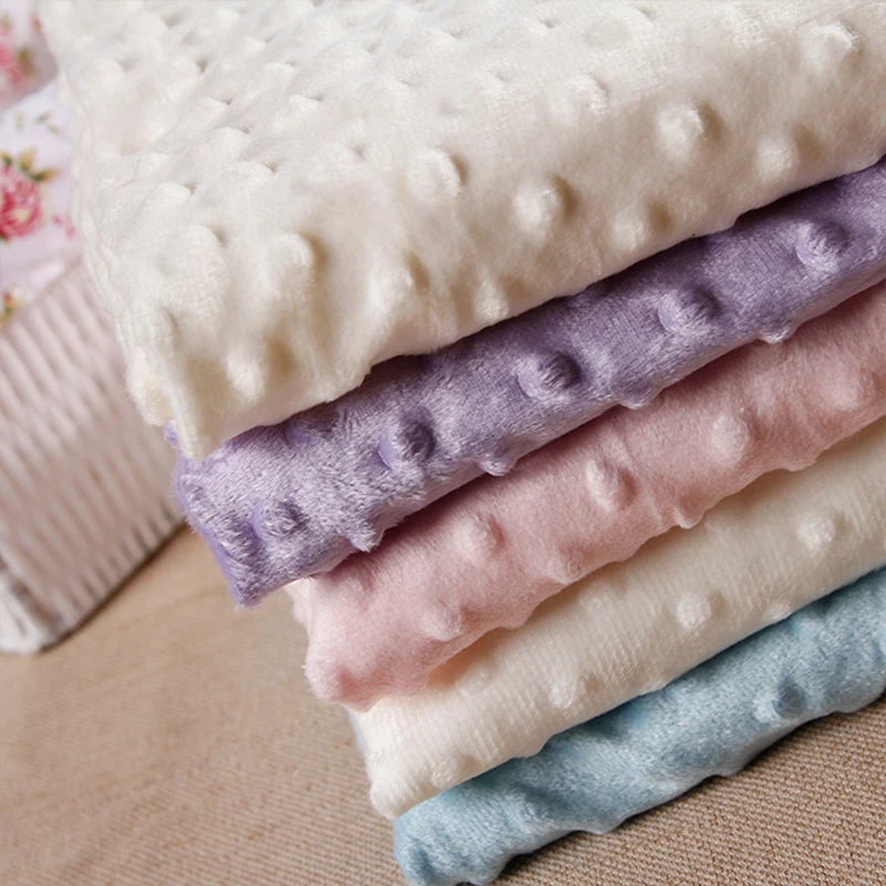 25 Colors Ultrasoft Minky Fabric 1 Meter Bubble Polyester Micro Mink Bedding Blanket Cushion Mattress Tpy Sewing Material | Дом и сад