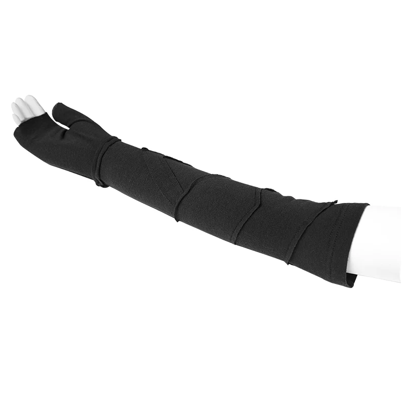 Панк рейв женские стеганые перчатки из пеньковой ткани мягкие легкие Промытые водонепроницаемые вязаные красивые модные длинные перчатки без пальцев