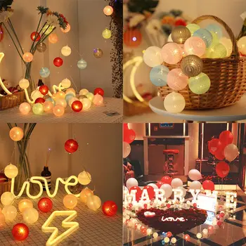 

LED Cotton Ball LED Globe String USB Santa Lights Balls Battery 220V Outdoor Indoor Decorative Lighting Xmas Lights