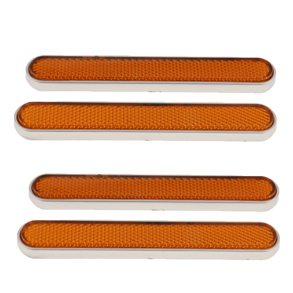 4pcs Orange Latch Cover Reflectors for 2014-2018 Harley Touring Saddlebags Reflector, Left & Right