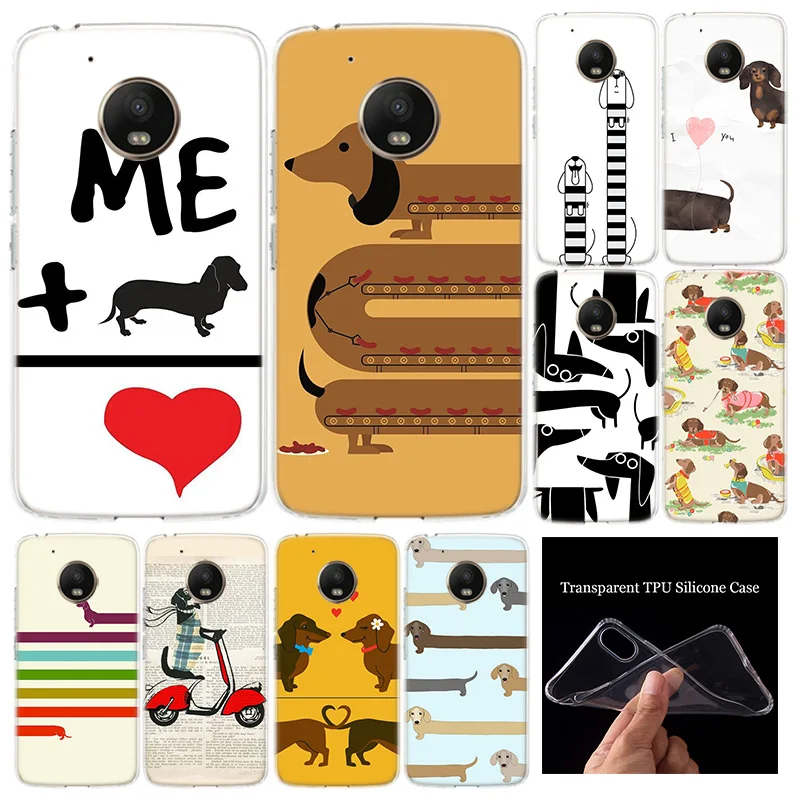 Мягкий силиконовый чехол achshund dog Cat для Motorola Moto G8 G7 G6 G5S G5 G4 E6 E5 E4 Plus Play Power + One Action