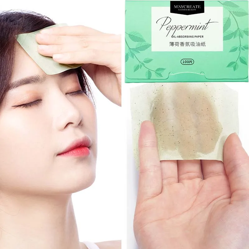 Facial absorbent paper facial cleansing men women four seasons oil control to shrink pores portable oil absorbent facial paper face oil absorbing paper