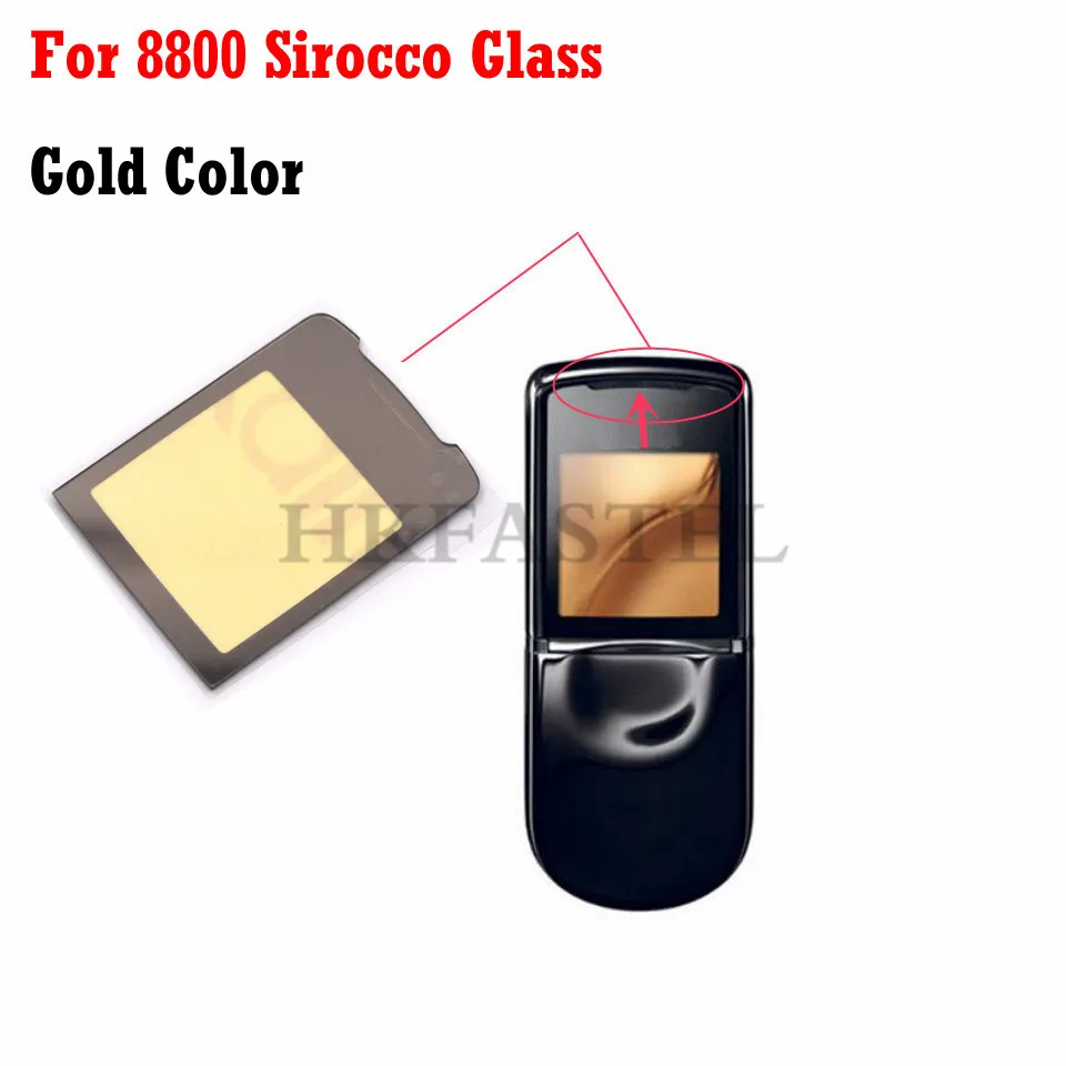 Hkfatel Высокое качество ЖК-зеркало для Nokia 8800/8800SE 8800 SE 8800 Sirocco зеркальный дисплей экран объектив защитное стекло+ клей - Цвет: 8800SE Gold Color
