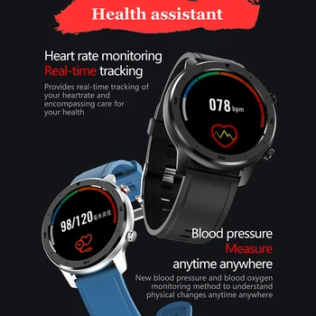 

2020 NewDT78 Smart Watch for Men Woman Heart Rate Monitor Blood Pressure Watch Bluetooth 4.0 IOS Android Sports Watch Waterproof
