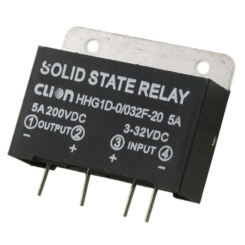 

Heat Sink Input 3-32V DC Output 5A 200V DC PCB Mount SSR Solid State Relay