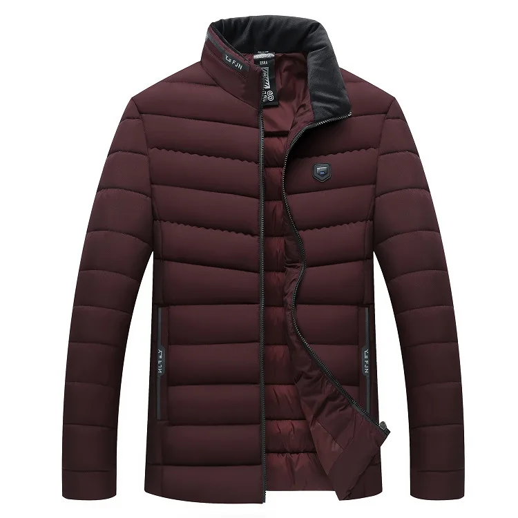 Зимняя мужская куртка, новинка, Мужская парка со стоячим воротником, Мужская однотонная плотная куртка и пальто, мужские зимние парки, верхняя одежда, YA515