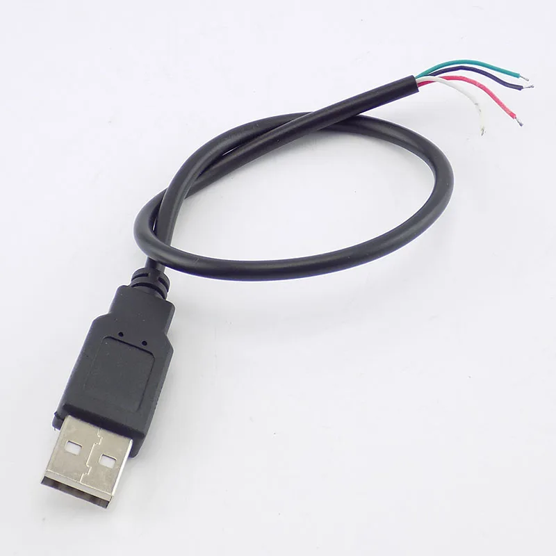 0,3/1/2 M DIY Micro USB A входящий штекер 4 Pin кабель для передачи данных, кабель разъем удлинителя Питание адаптер для usb-вентилятор устройств K08