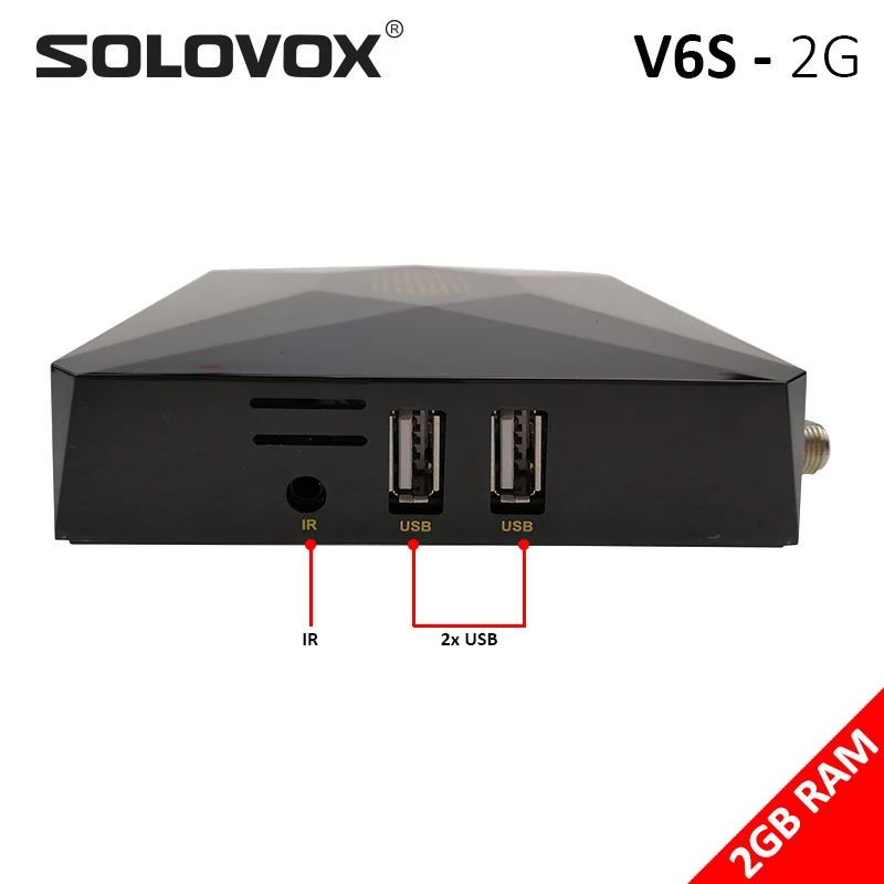 SOLOVOX V6S спутниковый ТВ приемник DVB S2 Поддержка M3U Xtream Stalker карты обмена Бразилия IKS