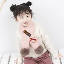 Милый шарф для мальчиков и девочек, зимний детский хлопковый теплый шарф с рисунком, Детские шарфы, короткий шарф