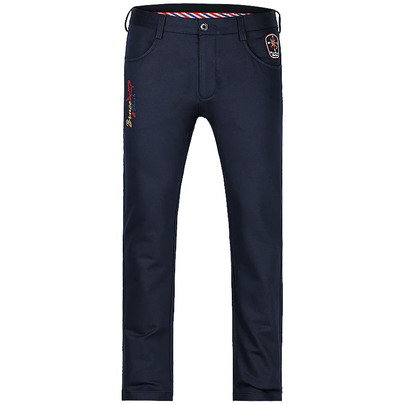 Blog Winter Pants Men Classic Casual Elastic Long Trousers Male Cotton straight embroidery warm Work Pant thick men's size 28-42