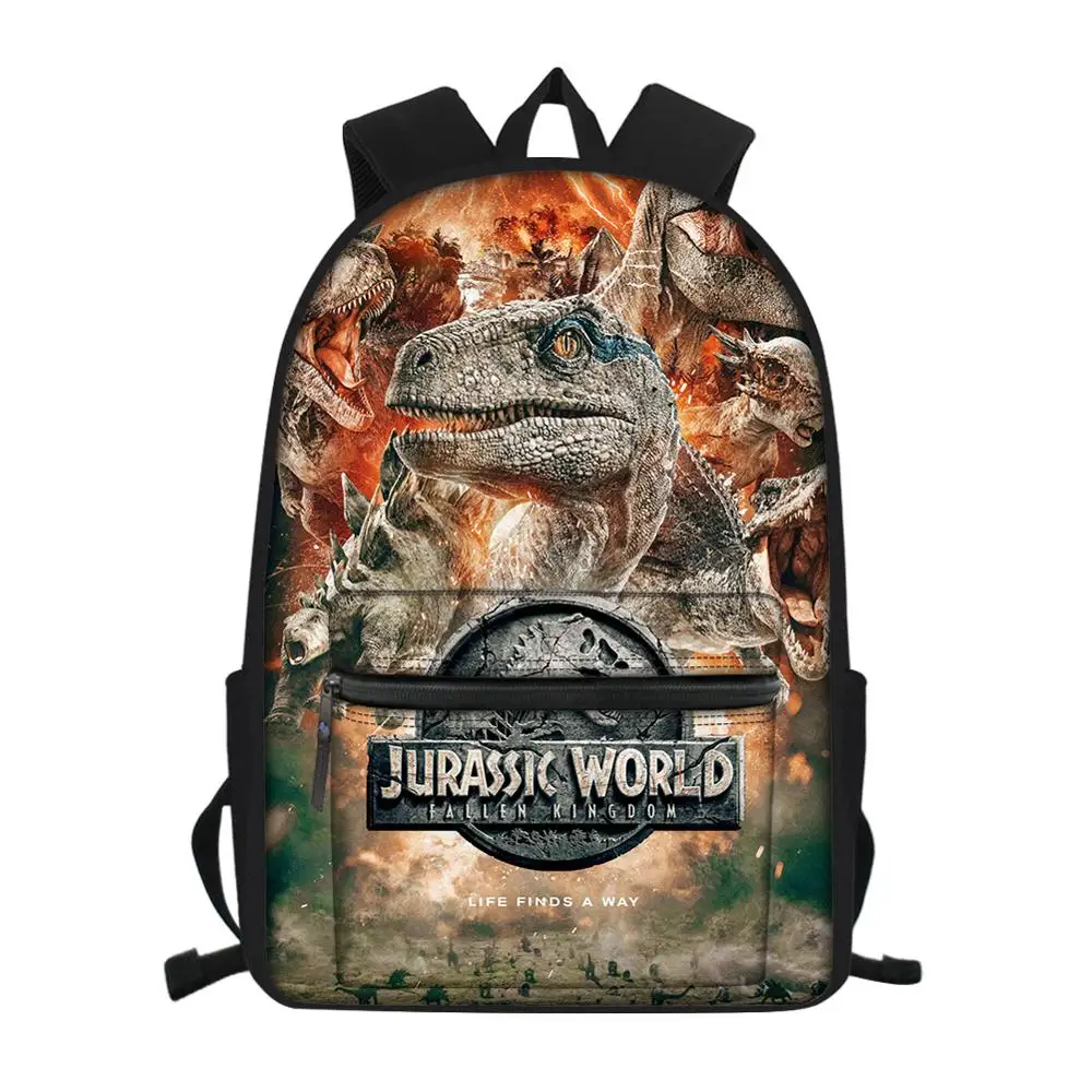 

NOISYDESIGNS bolsa feminina Jurassic World Kids School Bags for Boys T-rex Dinosaur Backpack Junior Children Book Bags Kids Gift Bag Mochilas Dropshipping