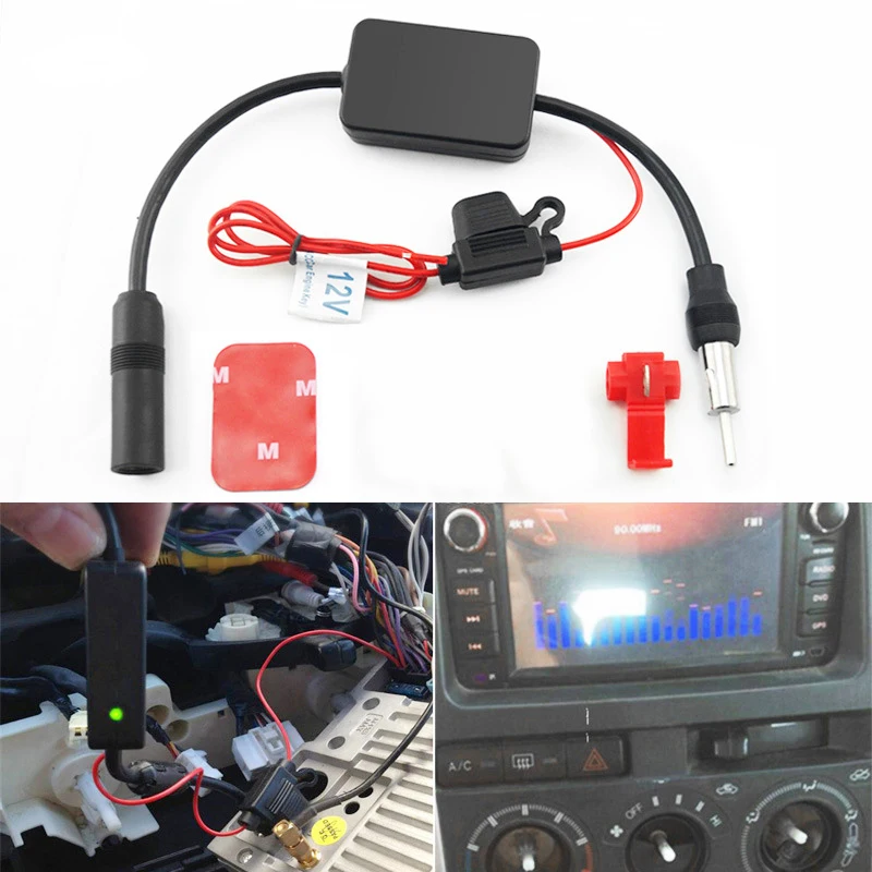 Ant-208 12V Autoradio antenne Anti-Interferenz-FM/AM-Signal verstärker  88-108 MHz Auto-Antennen verstärker für Auto-Boots verstärker