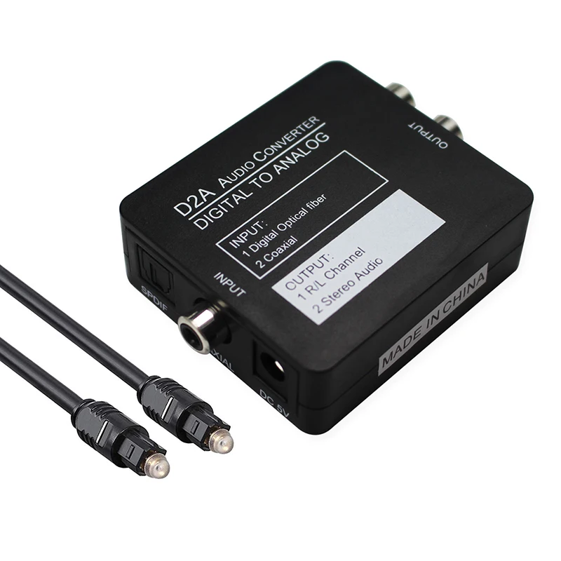 Цифро аналоговый преобразователь DAC Digital SPDIF оптический L/R RCA Toslink до 3 5 мм разъем