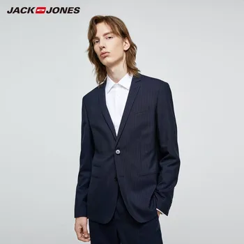 

JackJones Men's Woolen Striped Slim Fit Wearproof Business Suit Jacket Menswear| 219372508