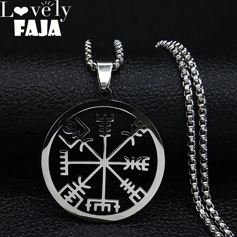 Viking Vegvisir ожерелье-Компас для мужчин из нержавеющей стали нордические руны Odin цепи ожерелье кельты этнические ювелирные изделия chaine homme N19726