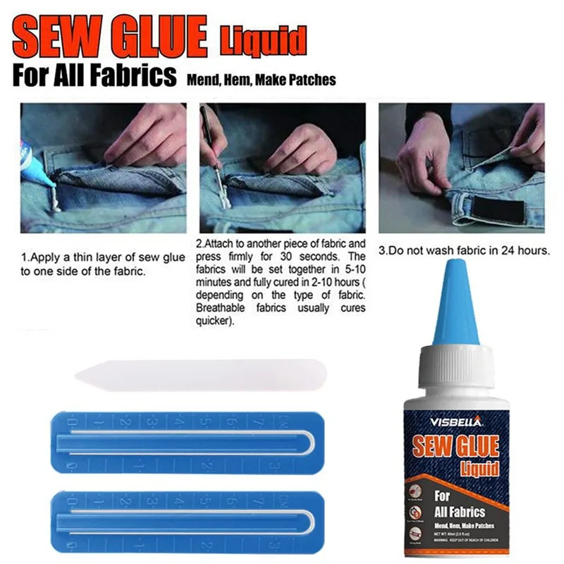 Secure Stitch Liquid New Sewing Solution Kit Multi Liquid Glue Multi-Purpose Glue For Full Coverage Application
