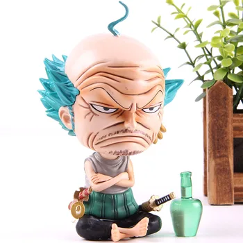

One Piece Figure Roronoa Zoro Old Man Winebottle Sitting Ver. One Piece Zoro Action Figure Anime Cute PVC Collectible Model Toy