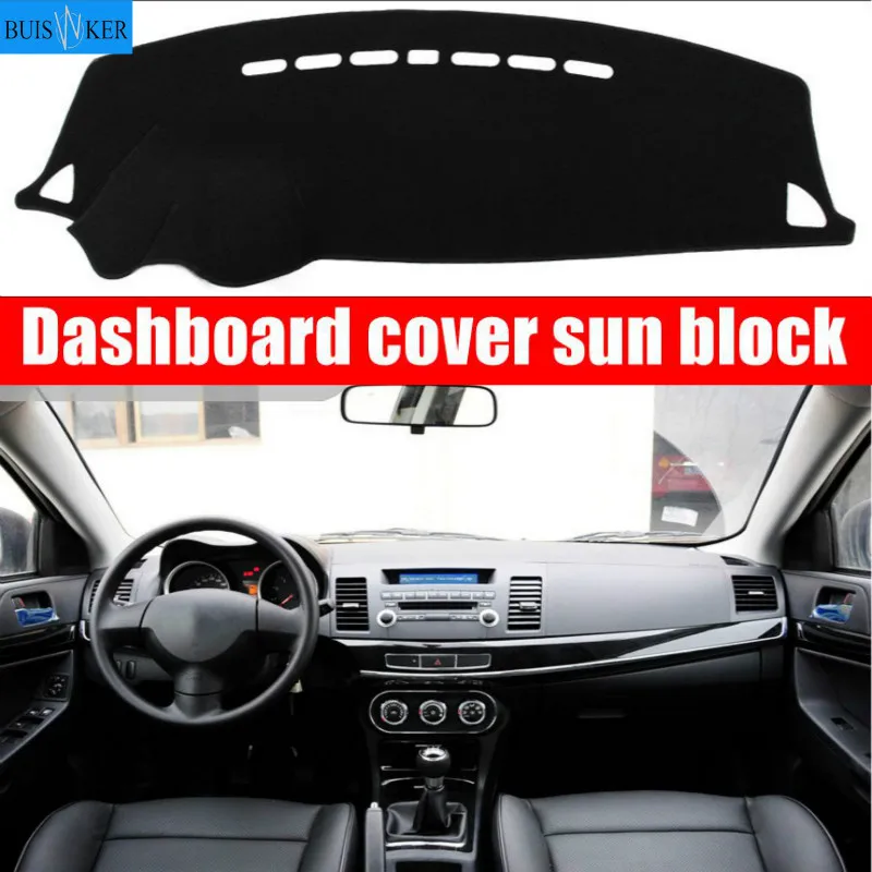 

Car Dashboard Cover Dashmat Dash Mat Pad Sun Shade Dash Board Cover Carpet For Mitsubishi Lancer EX 2008 To 2016 Car-Styling