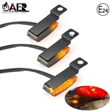 Çift motosiklet dönüş sinyal ışığı sıralı göstergeler Amber LED gidon flaşör 12V 2W yanıp sönen Scooter için ATV Motocross