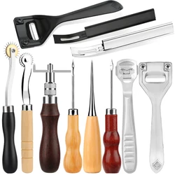 KAOBUY – outil artisanal pour l'éclaircissement du cuir, couteau à cuir, rainurage du cuir, roue de traçage pour bricolage, fait à la main 