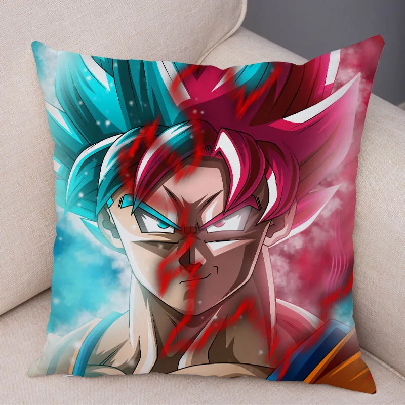 1 С рисунком из мультфильма «Жемчуг дракона Z сын Goku vegeta Broli наволочка плюшевые размером 45*45 см чехлы для диван, домашний декор Япония наволочка с аниме - Цвет: 1