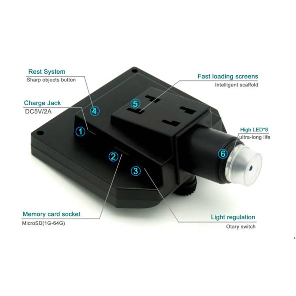 600X Цифровой Микроскоп USB Lcd видео электронный микроскоп камера 4,3 дюймов HD OLED увеличение эндоскопа камера с держателем