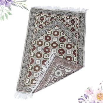 

Cotton Yarn Prayer Mat Light Muslim Prayer Rug Decorative Carpet for Living Room Bedroom Hall