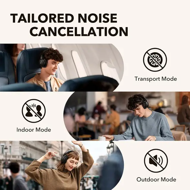 Soundcore by Anker Life Q30 Hybrid Active Noise Cancelling Headphones with Multiple Modes, Hi-Res Sound, 40H Playtime 3