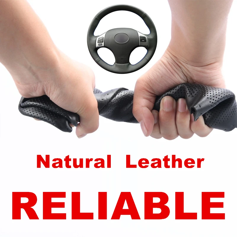 

Hand stitched Black Microfiber Leather Steering Wheel Cover for Lexus IS IS250 IS250C IS300 IS300C IS350 IS350C F SPORT 2005-2011