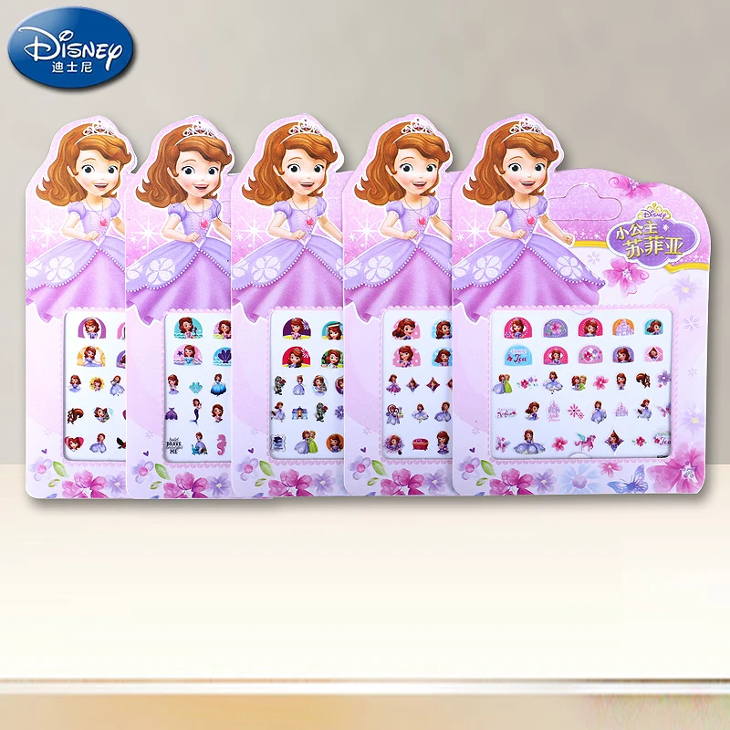 5 шт. Disney карнавальный костюм принцессы София макияж игрушки для ногтей наклейки