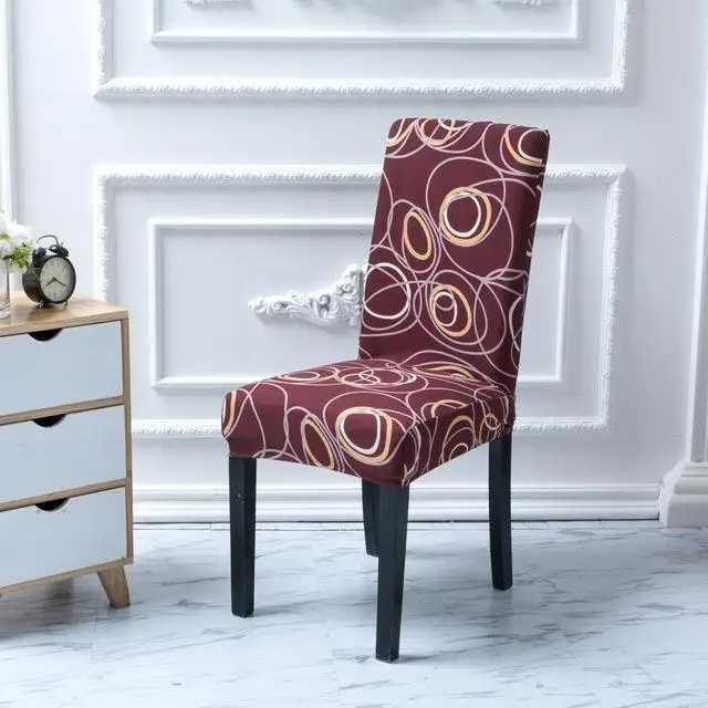 15 новых съемных чехлов на стулья с цветочным принтом большой эластичный чехол современный чехол для сидений на кухне чехлы на кресла стрейч для банкета - Цвет: flower25