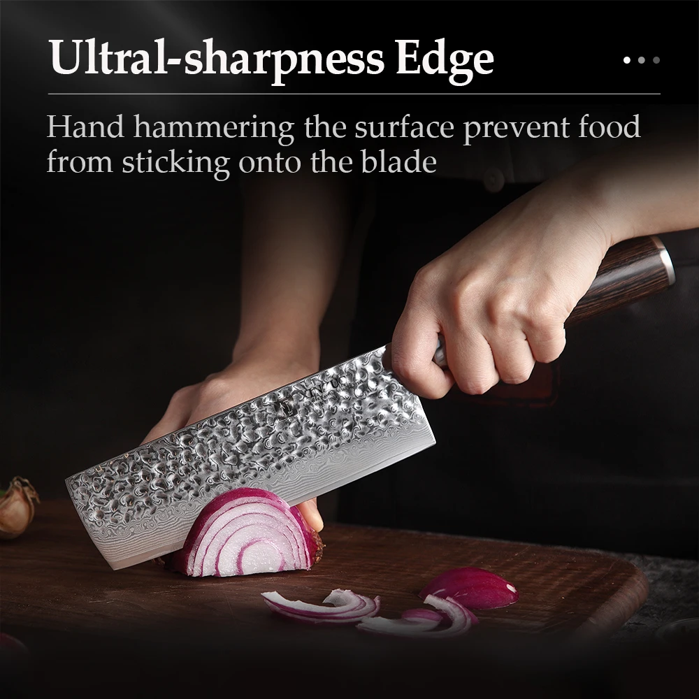 XINZUO 6.8 inch Chef Kitchen Knife 67 Layers VG10 Damascus Steel Chinese Cleaver Cook Knives Pakka Wood Handle|chef kitchen knives|damascus steel