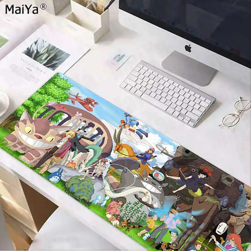 Lock Edge 40X90cm Maiya аниме Унесенные призраками Тоторо заказной коврик для Мыши Компьютерный Аниме Коврик для мыши и ноутбука большой коврик для мыши клавиатуры коврик - Цвет: Lock Edge 40X90cm