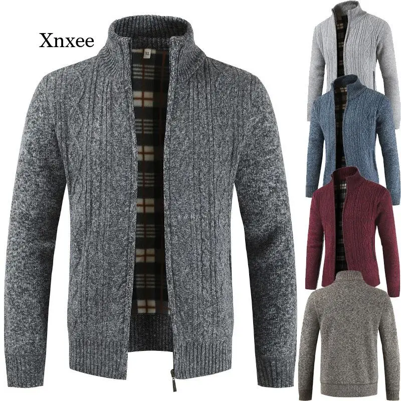 

Новинка Осень-зима 2021 мужской свитер кардиган на молнии свитер теплый повседневный вязаный свитер Мужская одежда