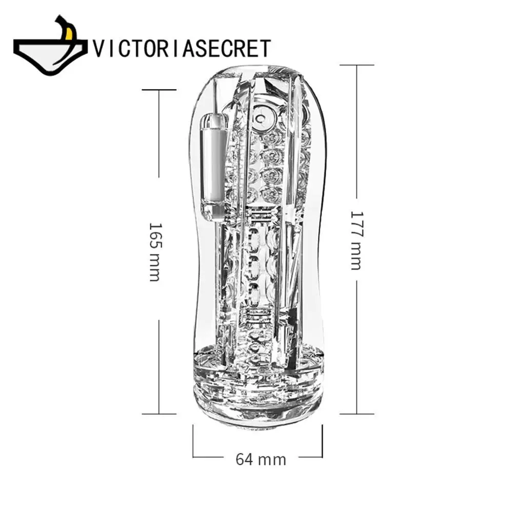 Male masturbation Vibrating Masturbator Realistic Vagina Pussy Artificial Vagina Tighten Masturbation Cup Sex Toys Big Ass Men