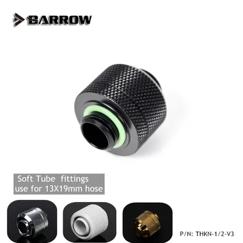 

Barrow Water Cooling Fitting G1/4 1/2" ID X 3/4" OD 13X19mm hose hand-Tighten Connector Gold, Silver and Black THKN-1/2-V3