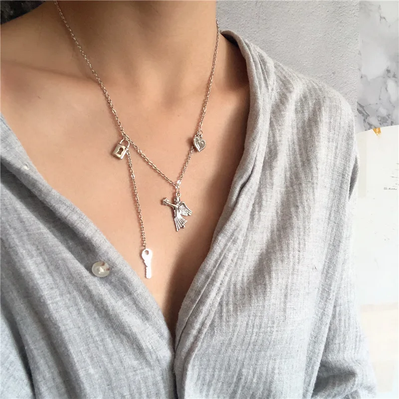 Винтажное ожерелье с цепочкой и в форме сердца | Украшения аксессуары