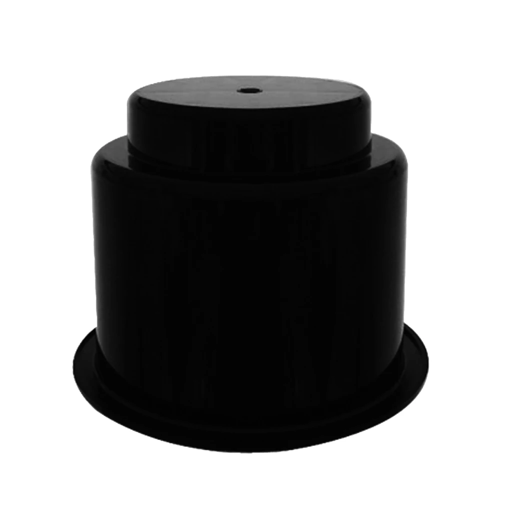 6 Pieces Two Tiered Recessed Plastic Cup Drink Can Beverage Holder for Boat Car Marine Rv Pontoon Patio - Black